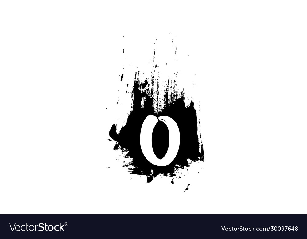 Letter o grunge vintage alphabet logo Royalty Free Vector