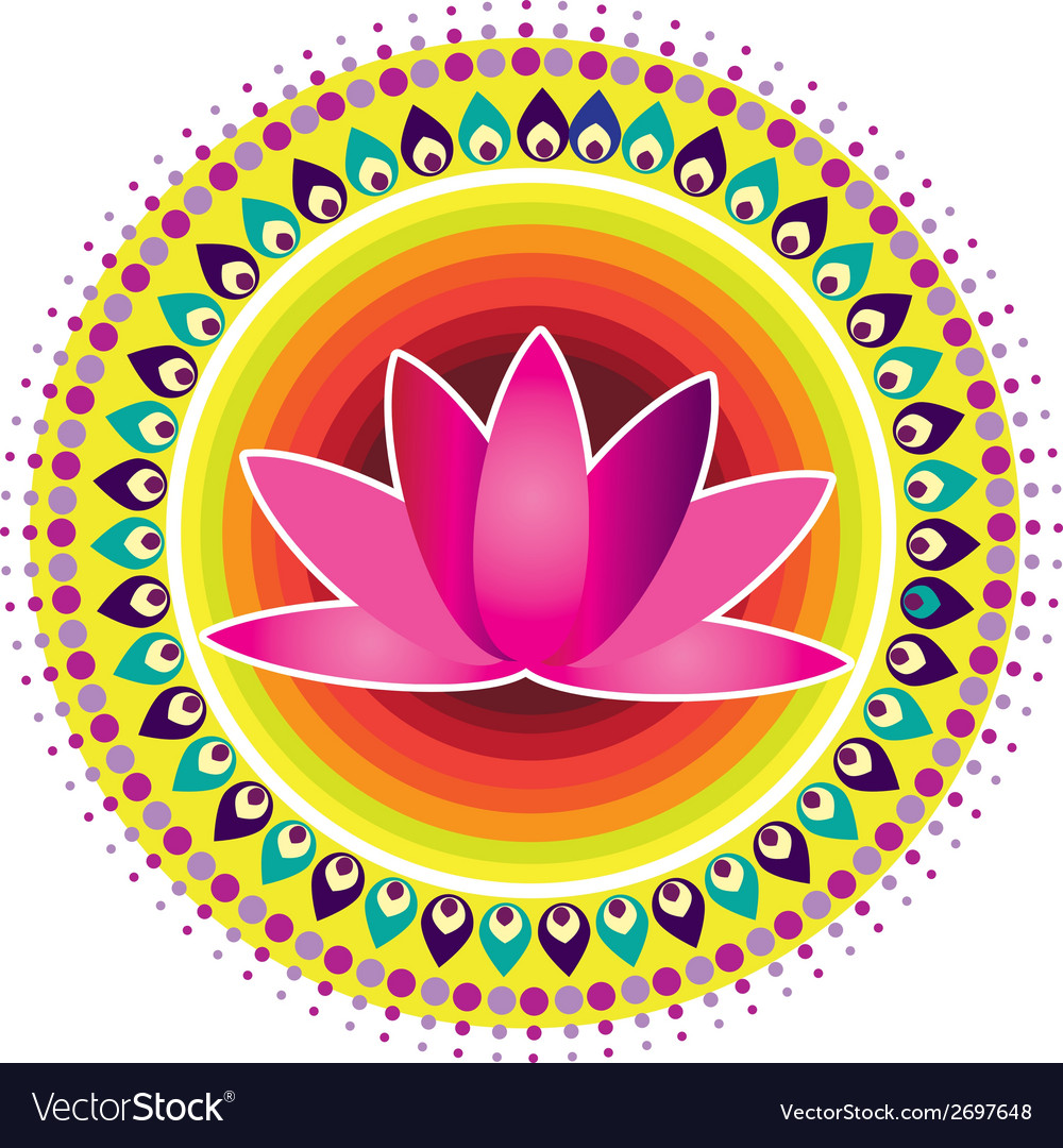 Lotus Flower Royalty Free Vector Image Vectorstock 7171