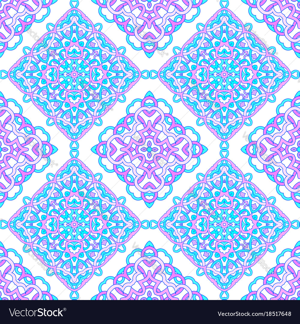 Seamless pattern of abstract mandalas