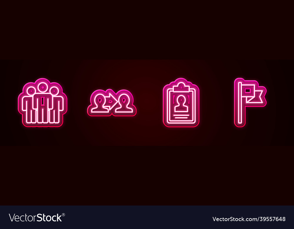 Set line users group project team base clipboard vector image Set line users group project team base clipboard