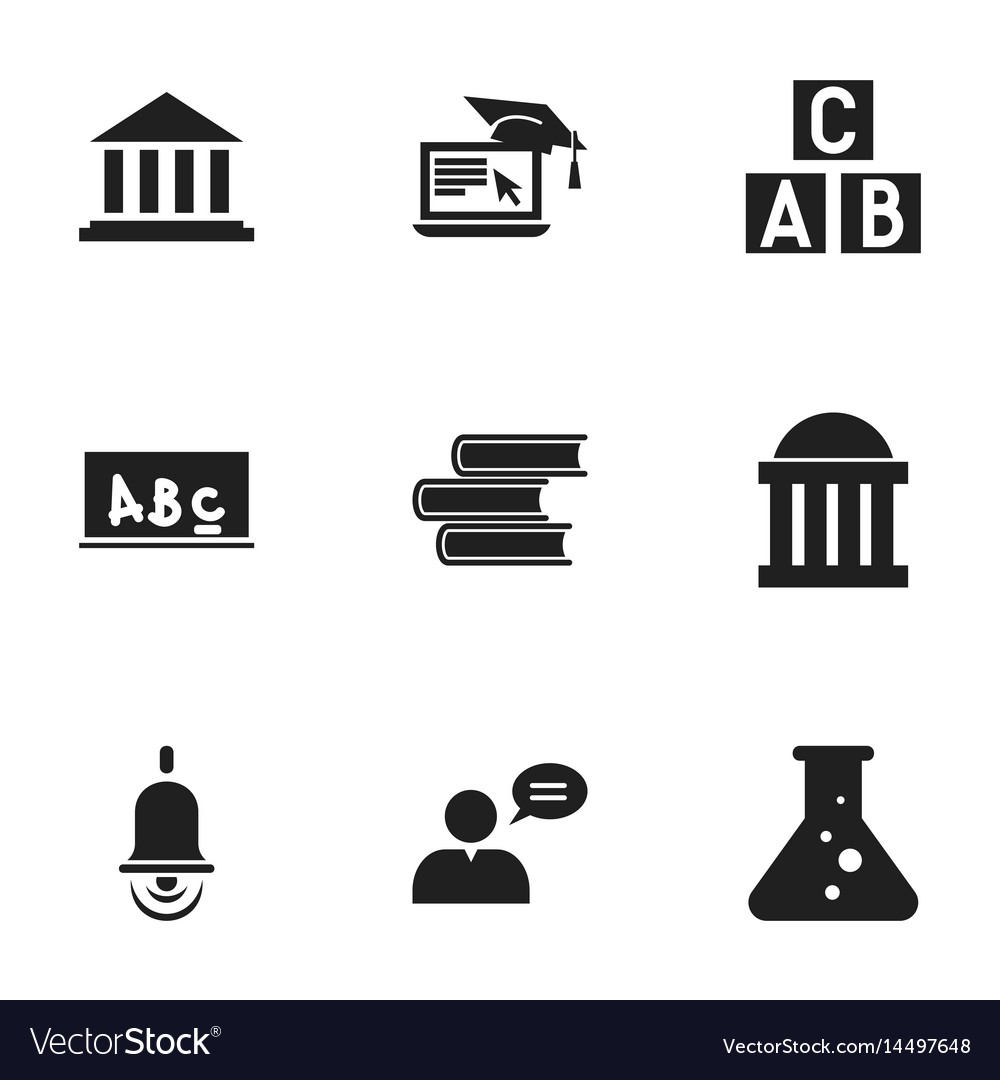 Set of 9 editable science icons includes symbols