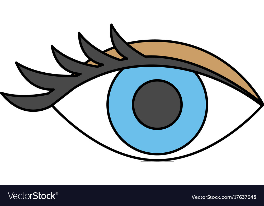 Download Single eye icon image Royalty Free Vector Image