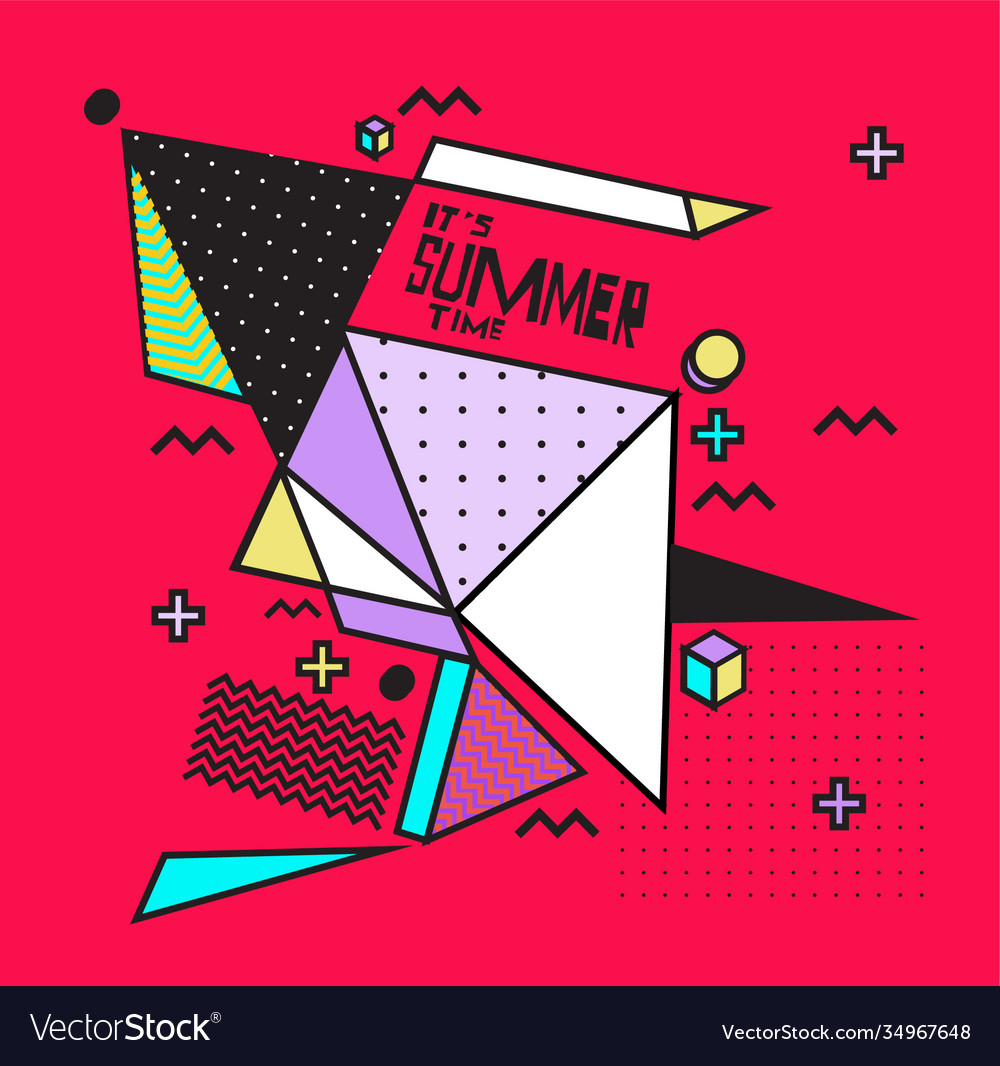 Triangle geometric forms for summer design event