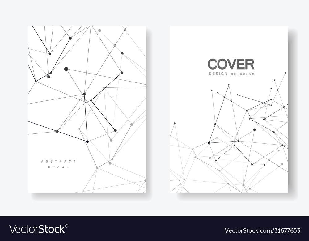 2 cover templates for brochure in a4 size Vector Image