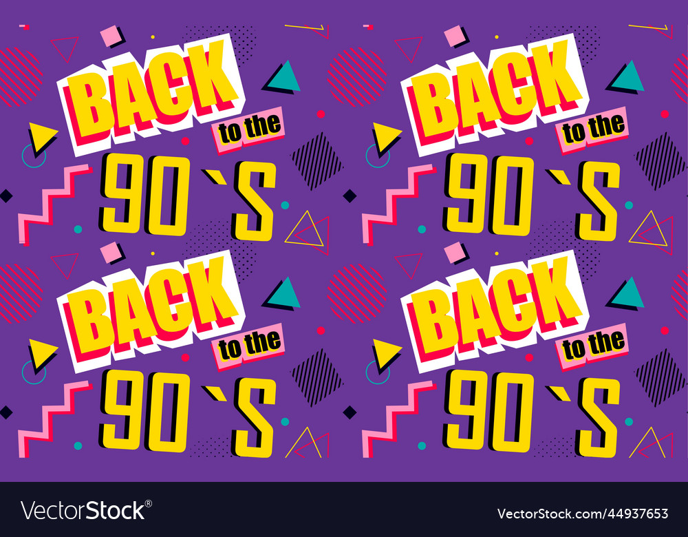 90s seamless pattern Royalty Free Vector Image