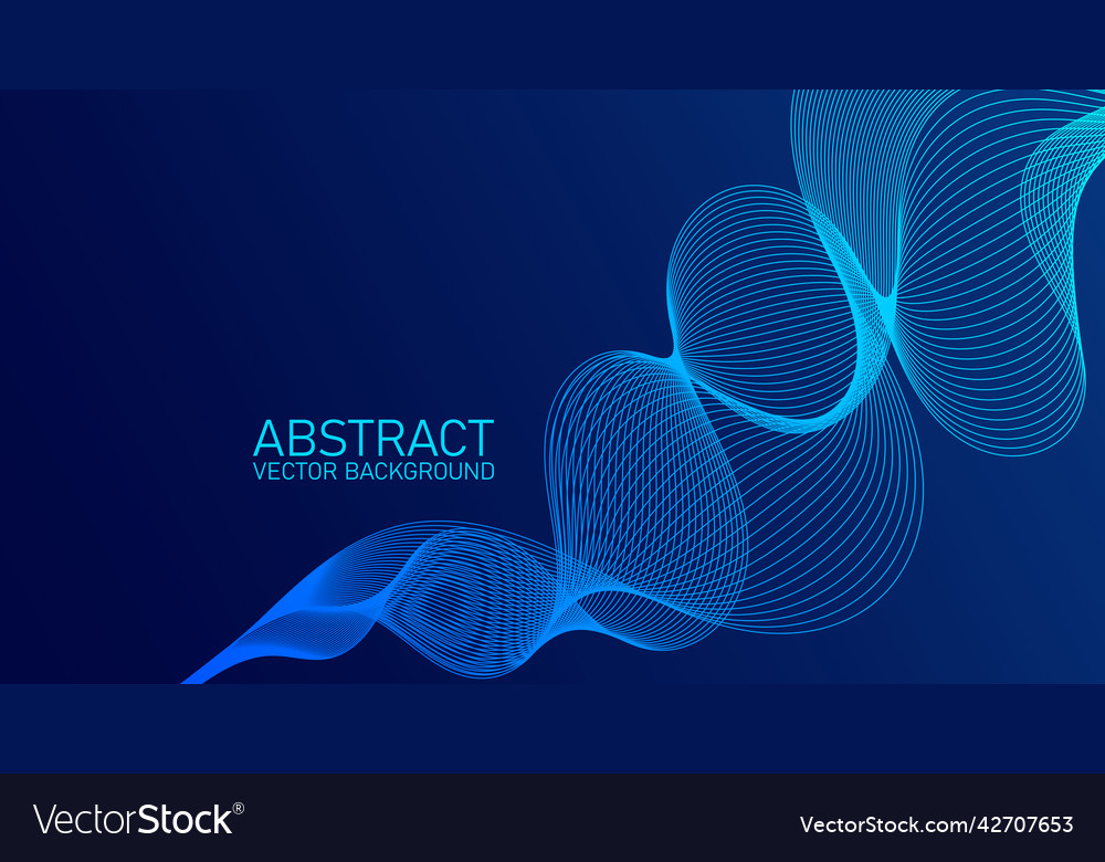 Abstract wave element for design stylized line vector image Abstract wave element for design stylized line