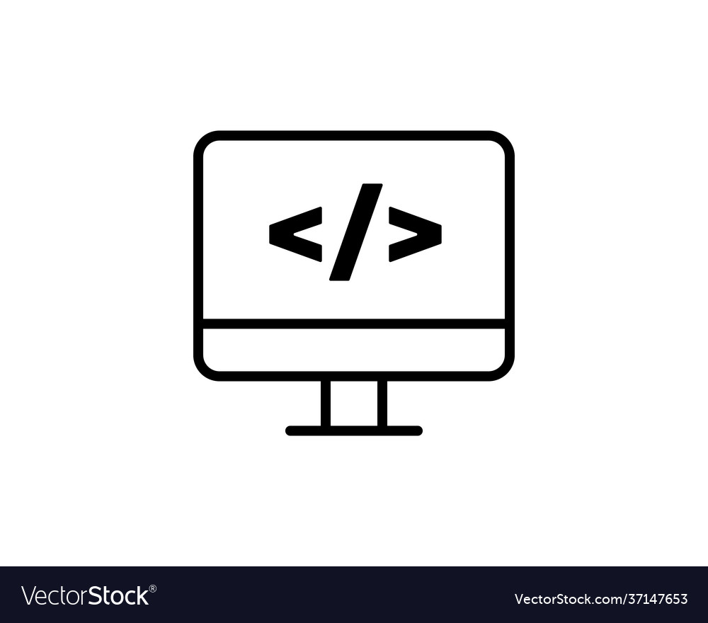 Code icon in trendy flat style isolated on grey