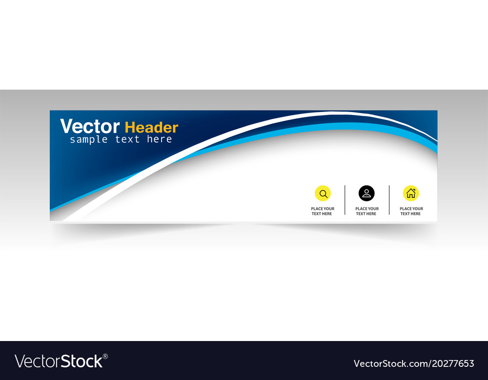 Dynamic Blue Curve Header