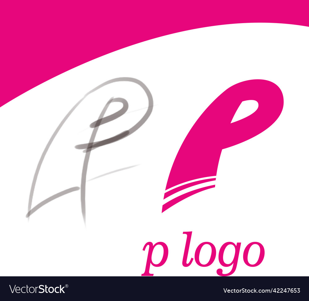 Letter p and recycle logo design Royalty Free Vector Image