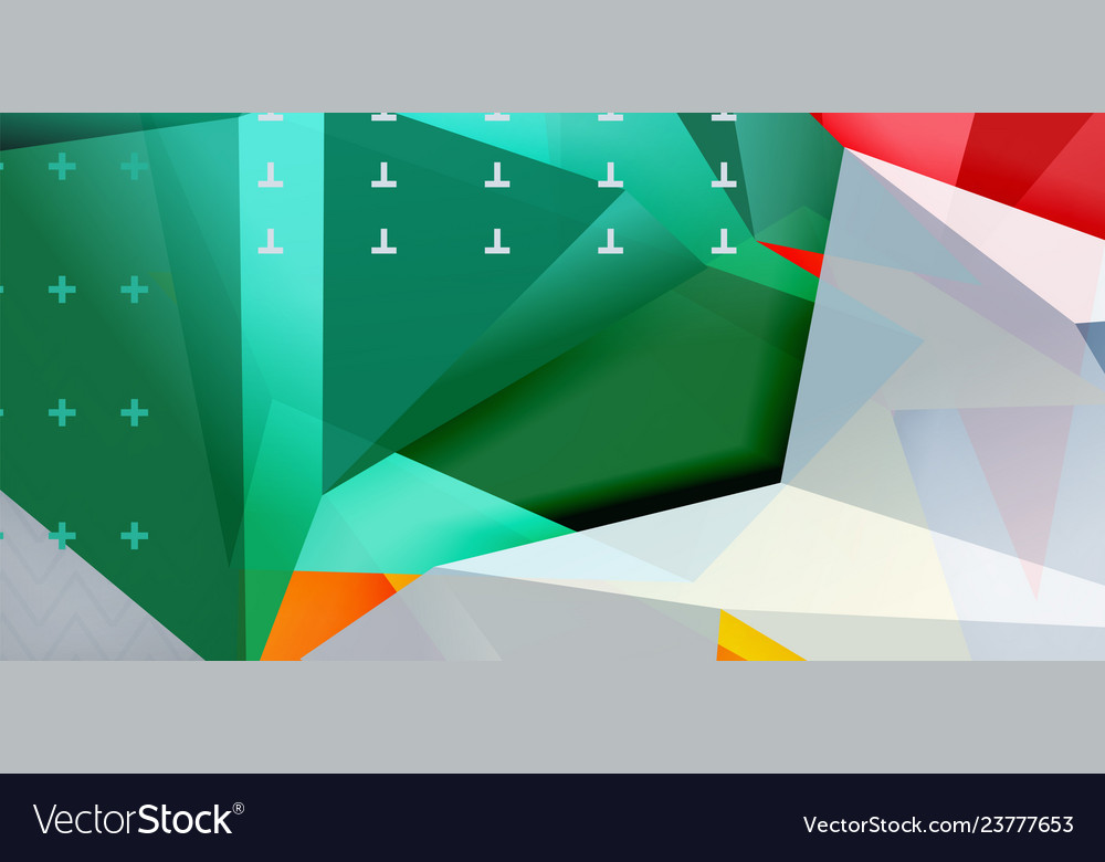 Low poly design 3d triangular shape background vector image Low poly design 3d triangular shape background