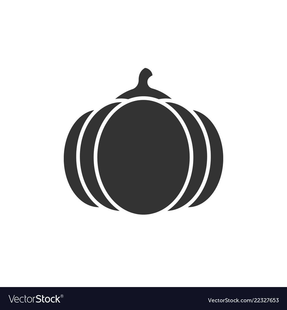 Pumpkin black icon Royalty Free Vector Image - VectorStock