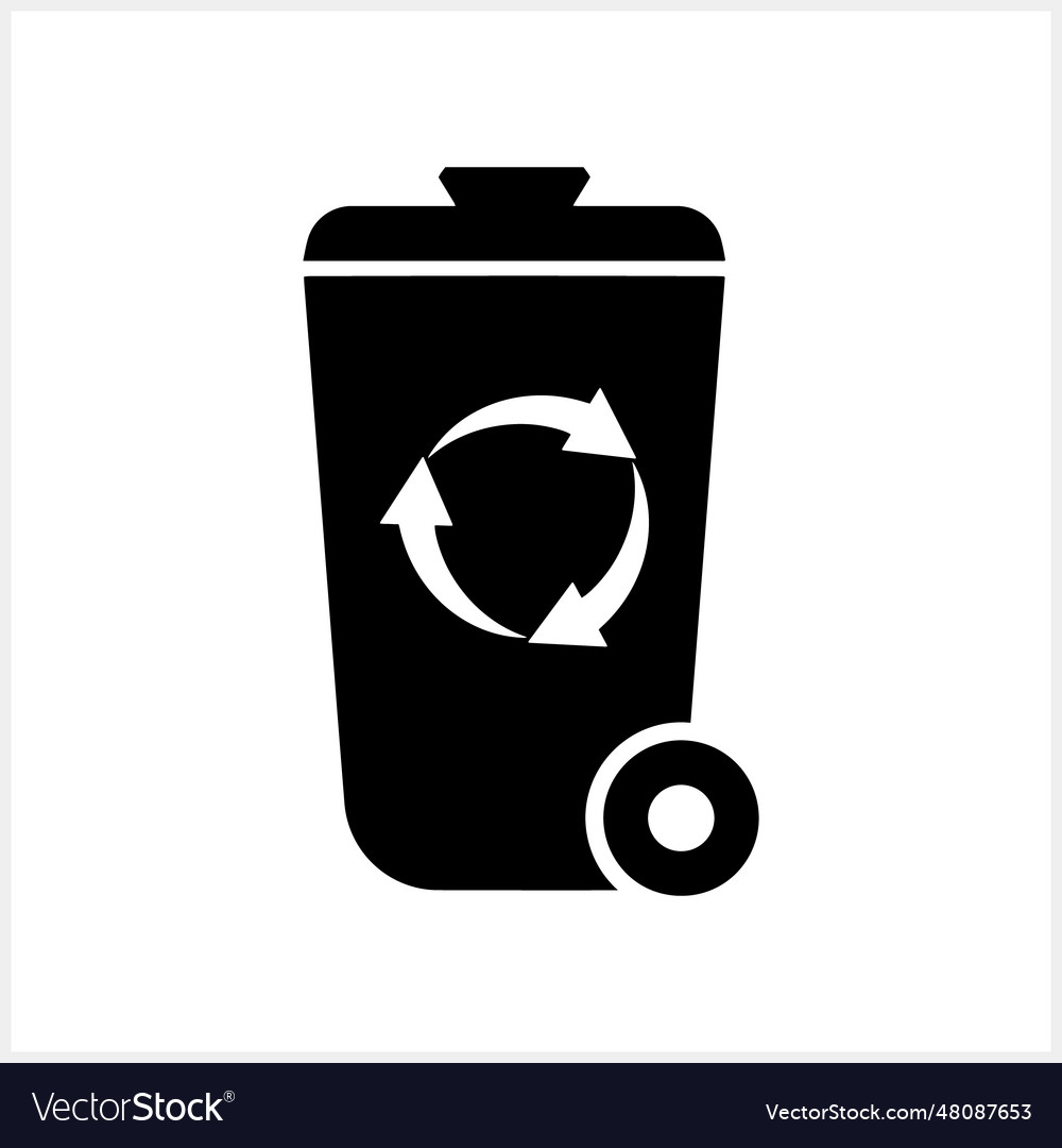 Trash box icon isolated recycled symbol Royalty Free Vector