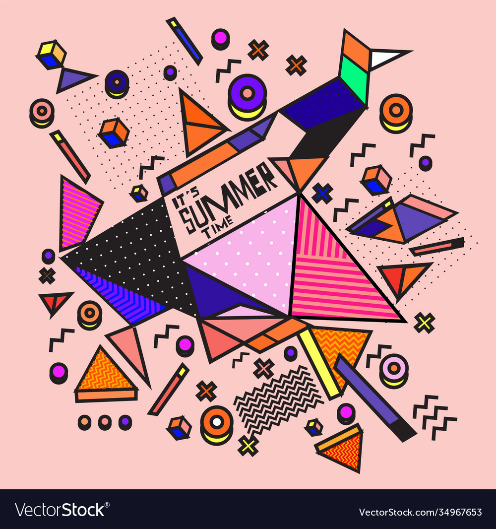 Triangle geometric forms for summer design event