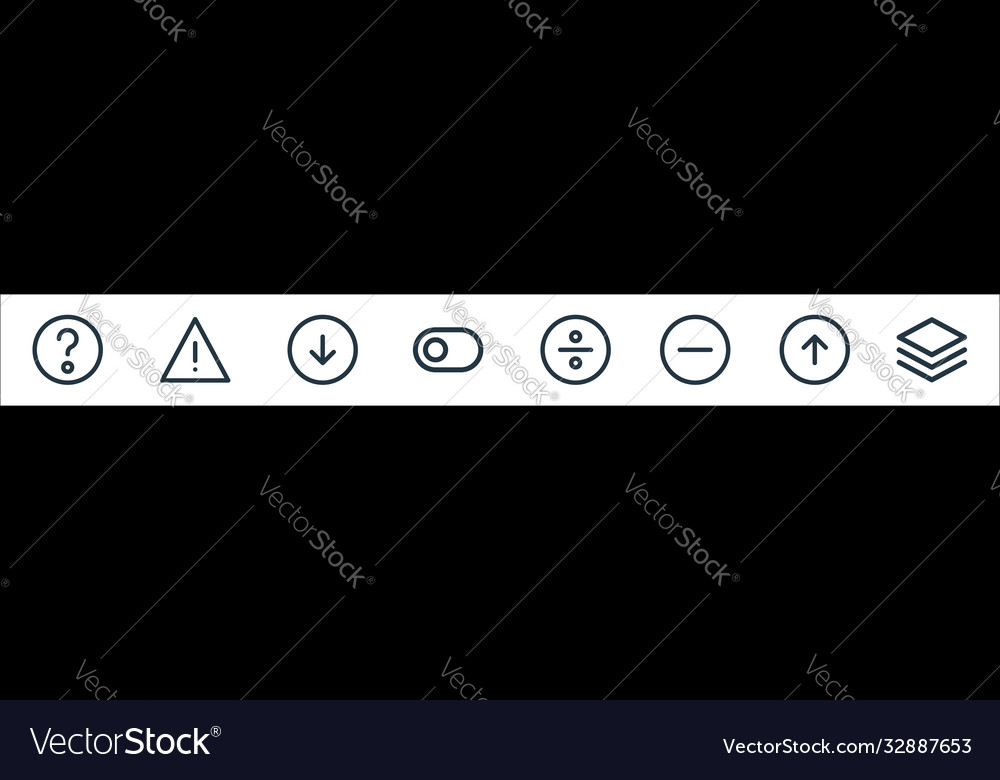 User interface line icons linear set quality vector image User interface line icons linear set quality