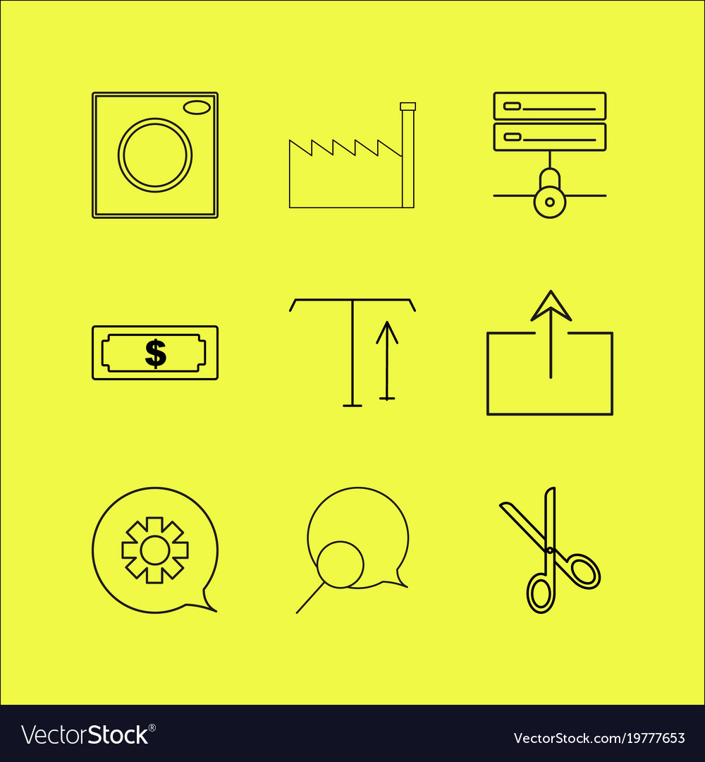Web linear icon set simple outline icons
