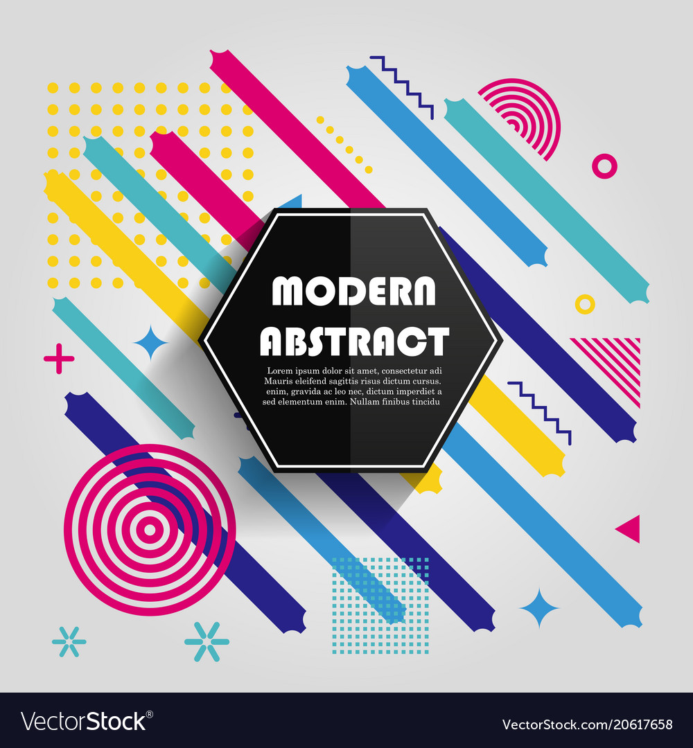 Abstract colorful geometric pattern design vector image Abstract colorful geometric pattern design