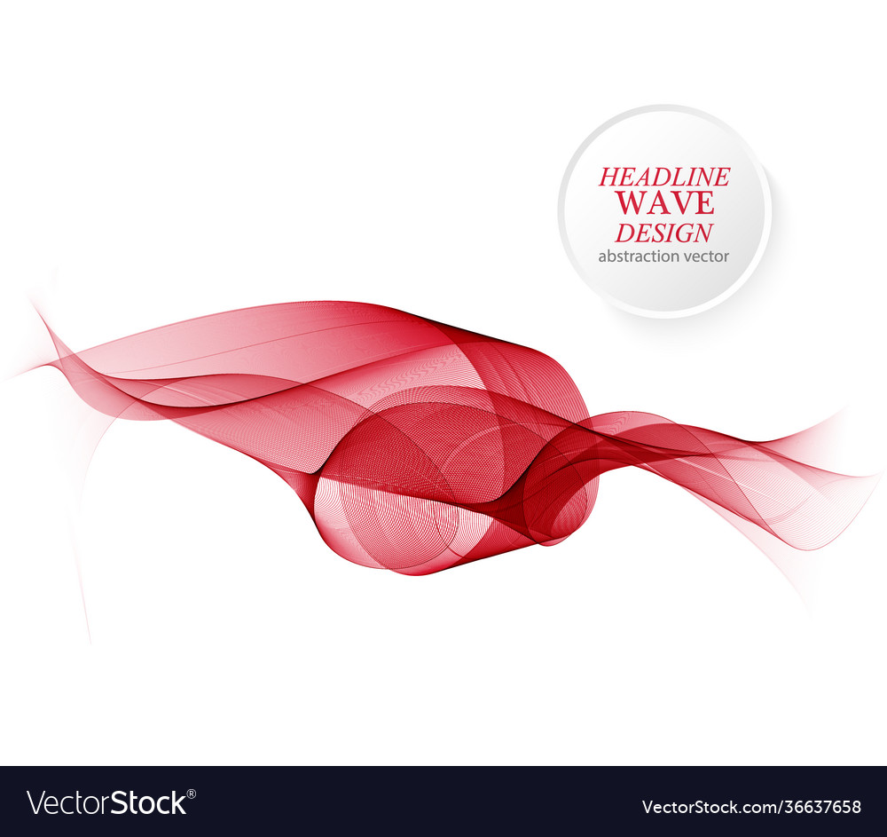 Abstract red waves background - design template vector image Abstract red waves background - design template