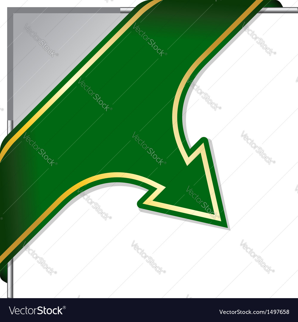 Abstract web arrow in green color