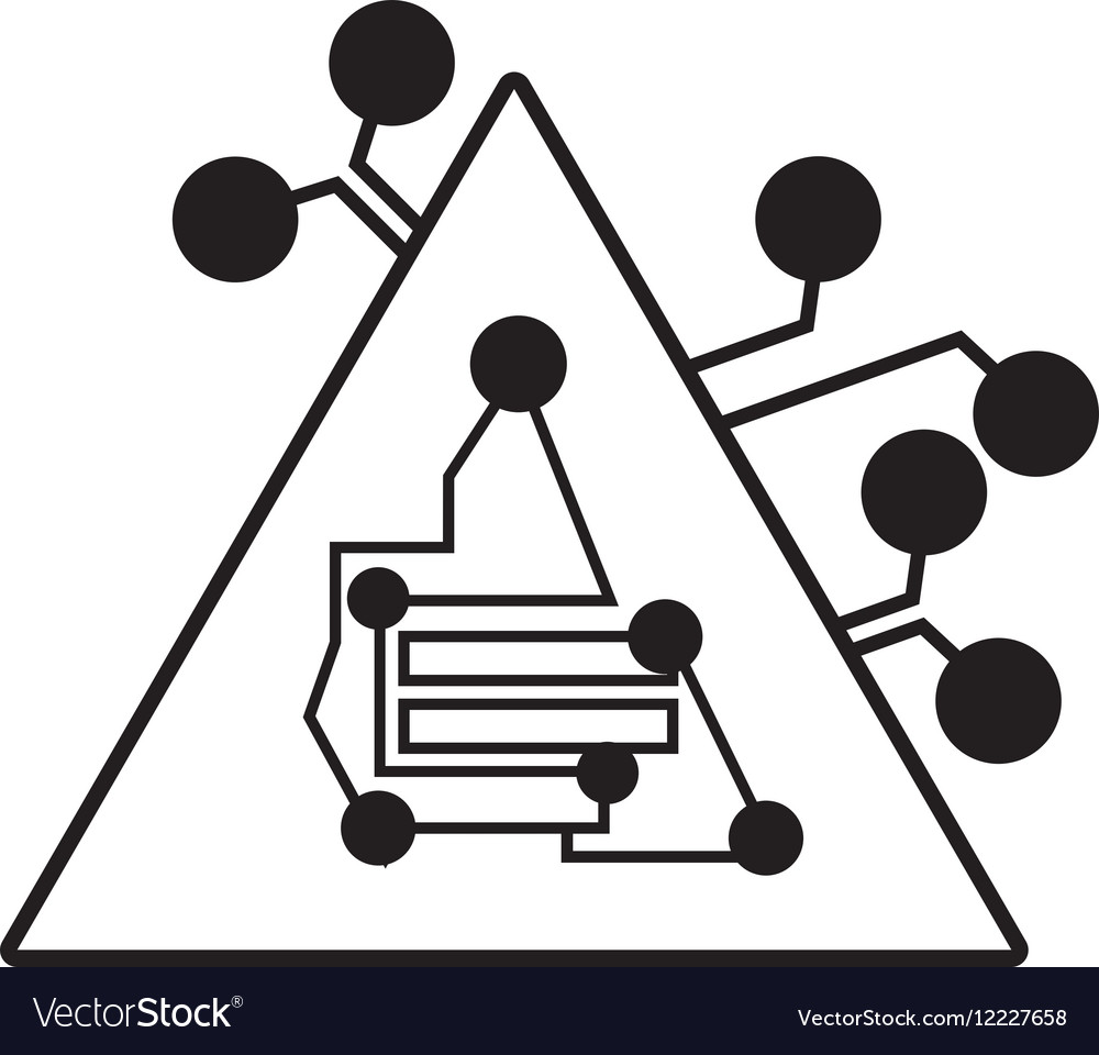 Computer circuit triangle electronic component