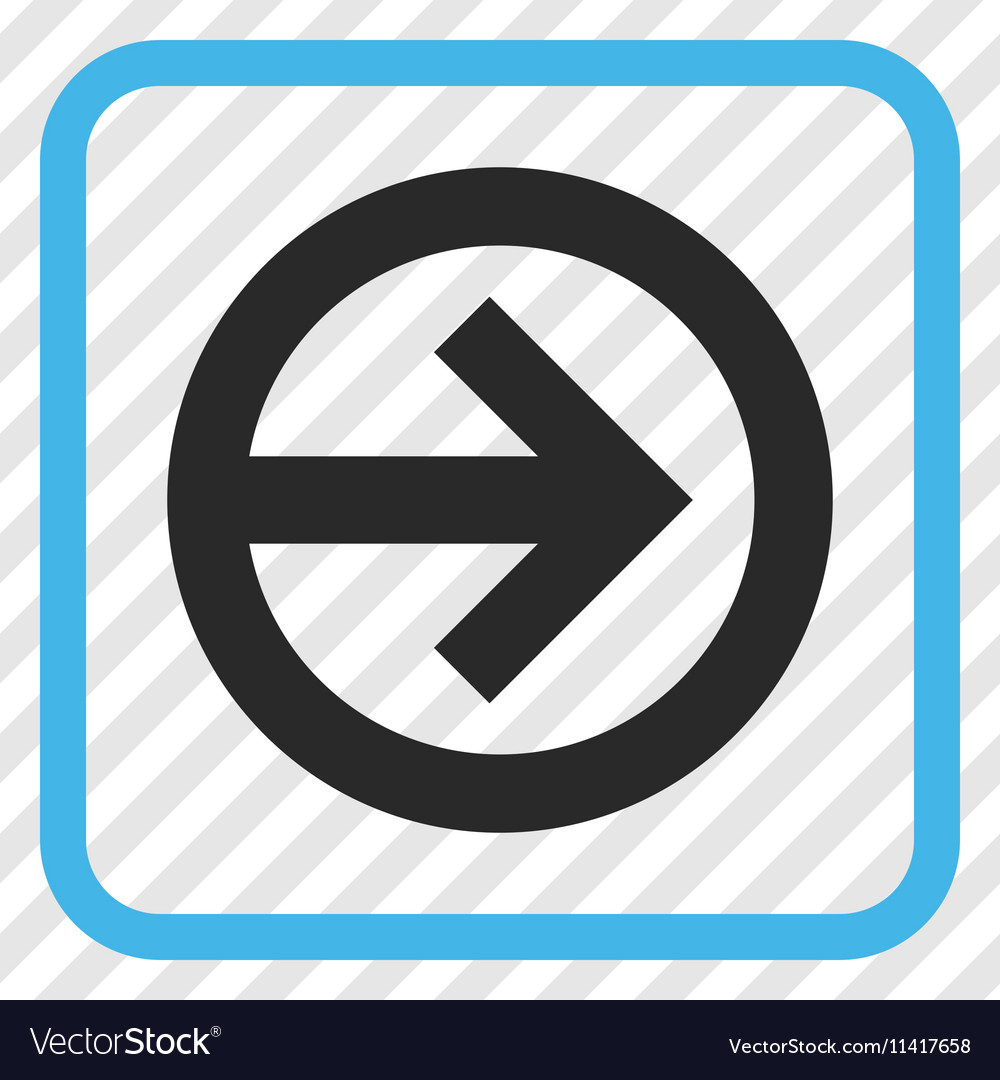 Direction right icon in a frame