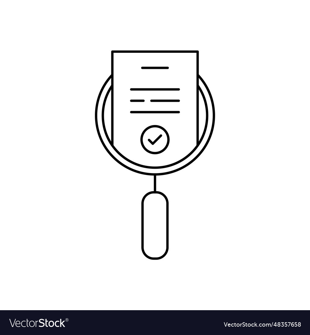 Linear evaluate result icon like assess report