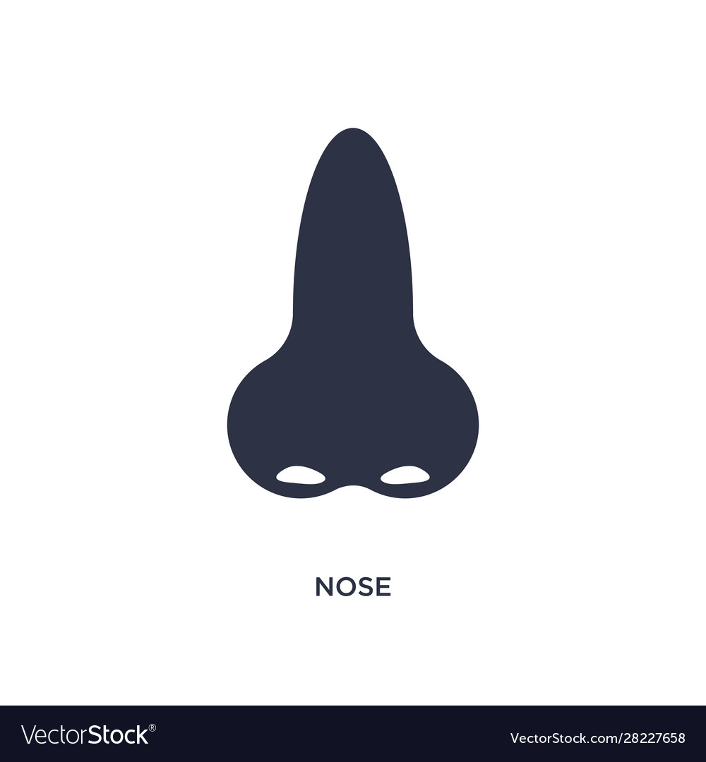 Nose icon on white background simple element from