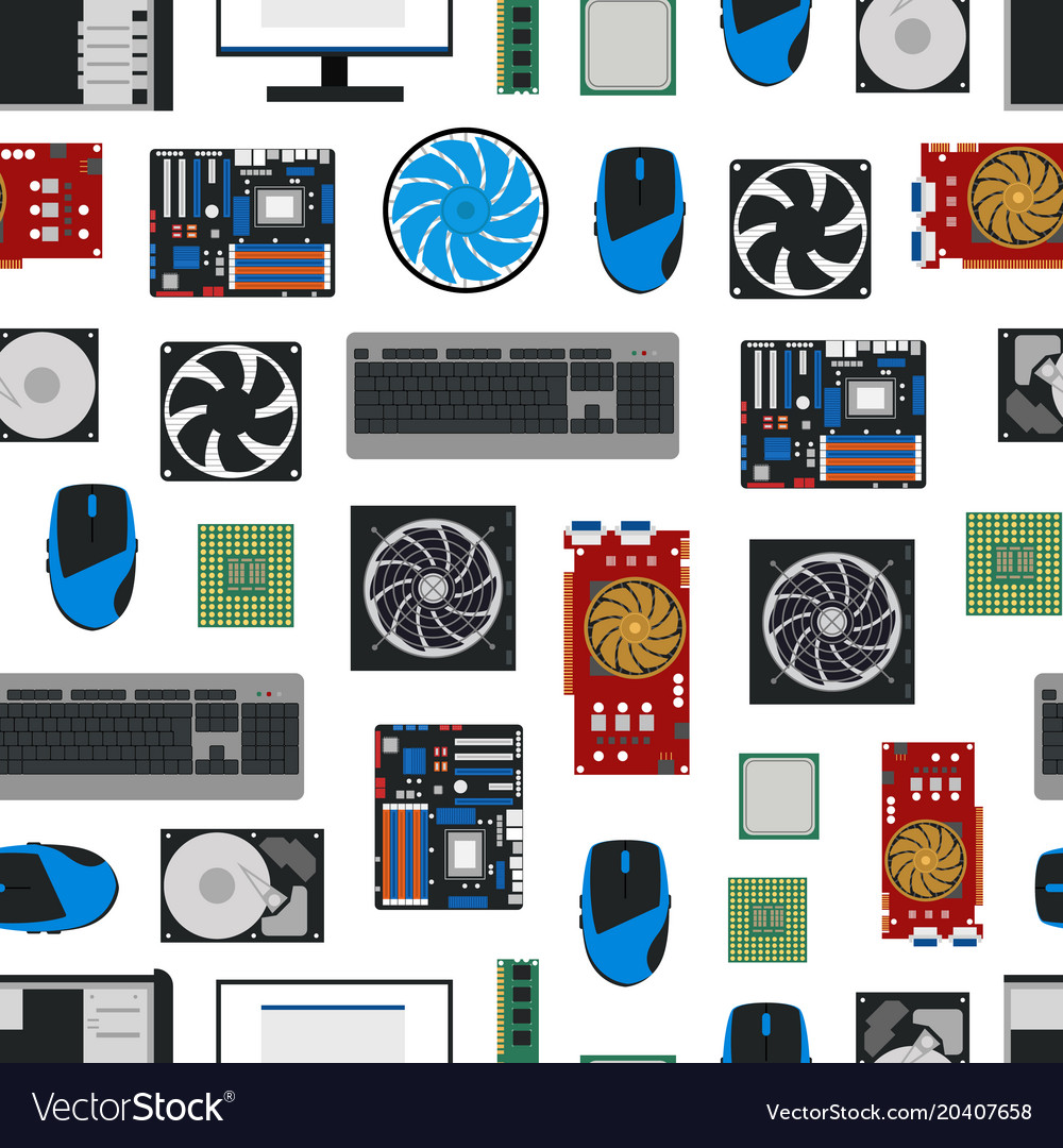 PC Component Seamless Pattern