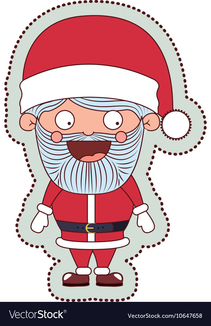 Santa cartoon of merry christmas Royalty Free Vector Image