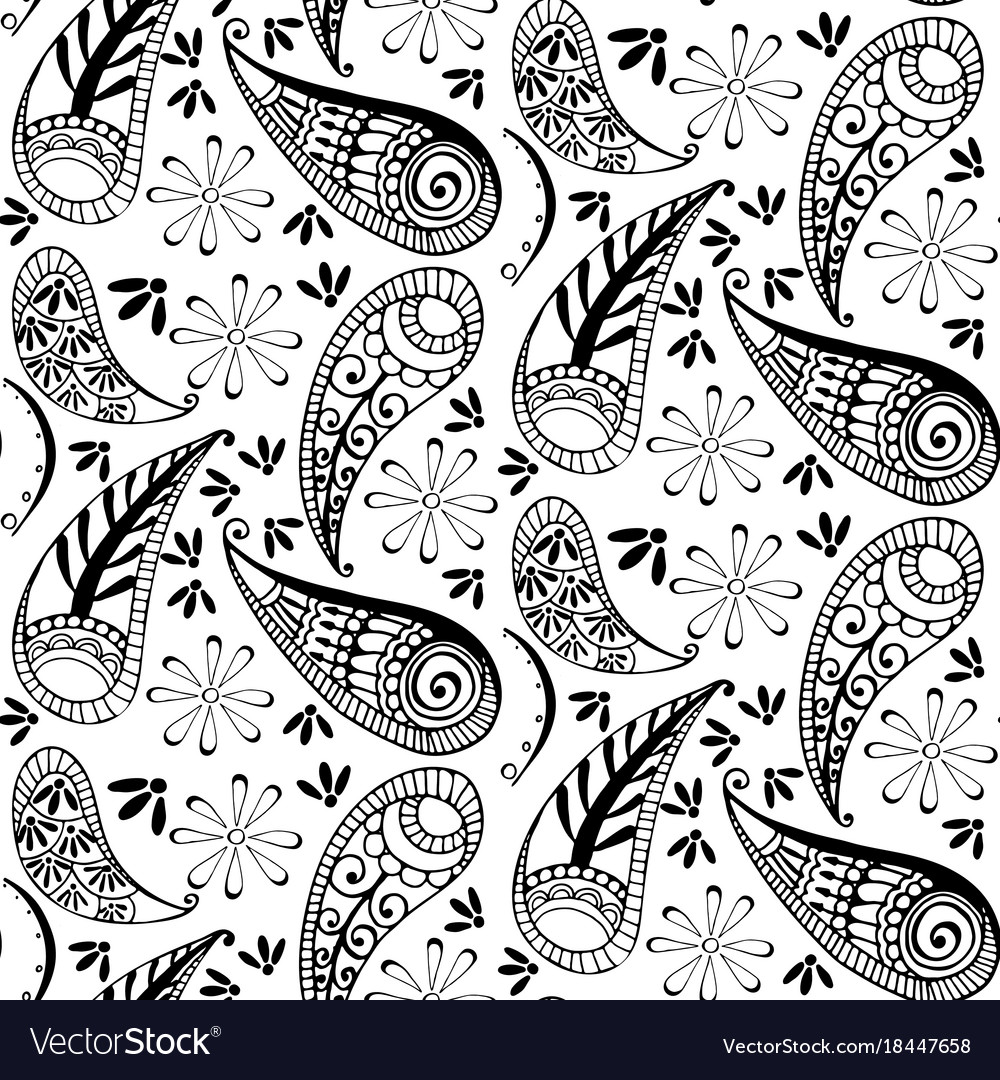 Seamless pattern of hand draw style