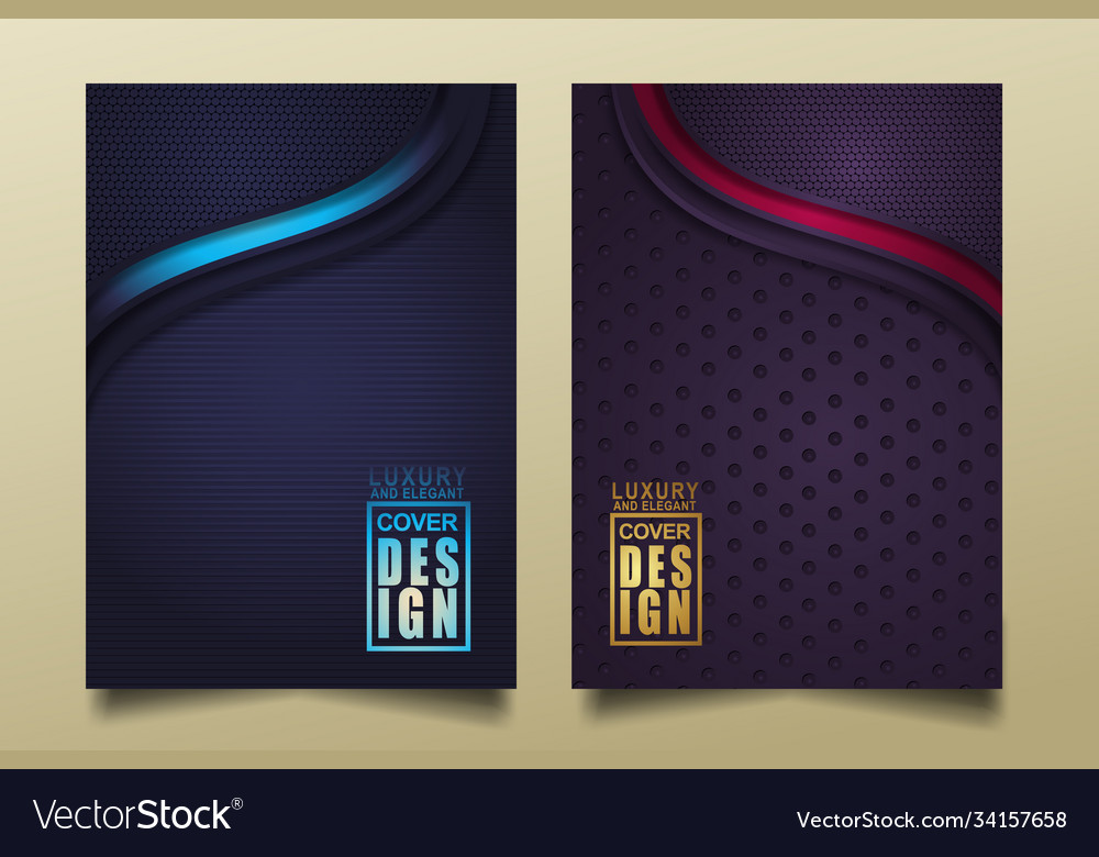 Set cover design template with luxury and elegant Vector Image