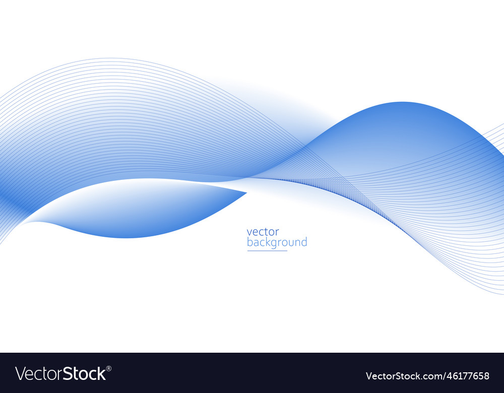 Smooth flow of wavy shape with gradient abstract Vector Image Smooth flow of wavy shape with gradient abstract