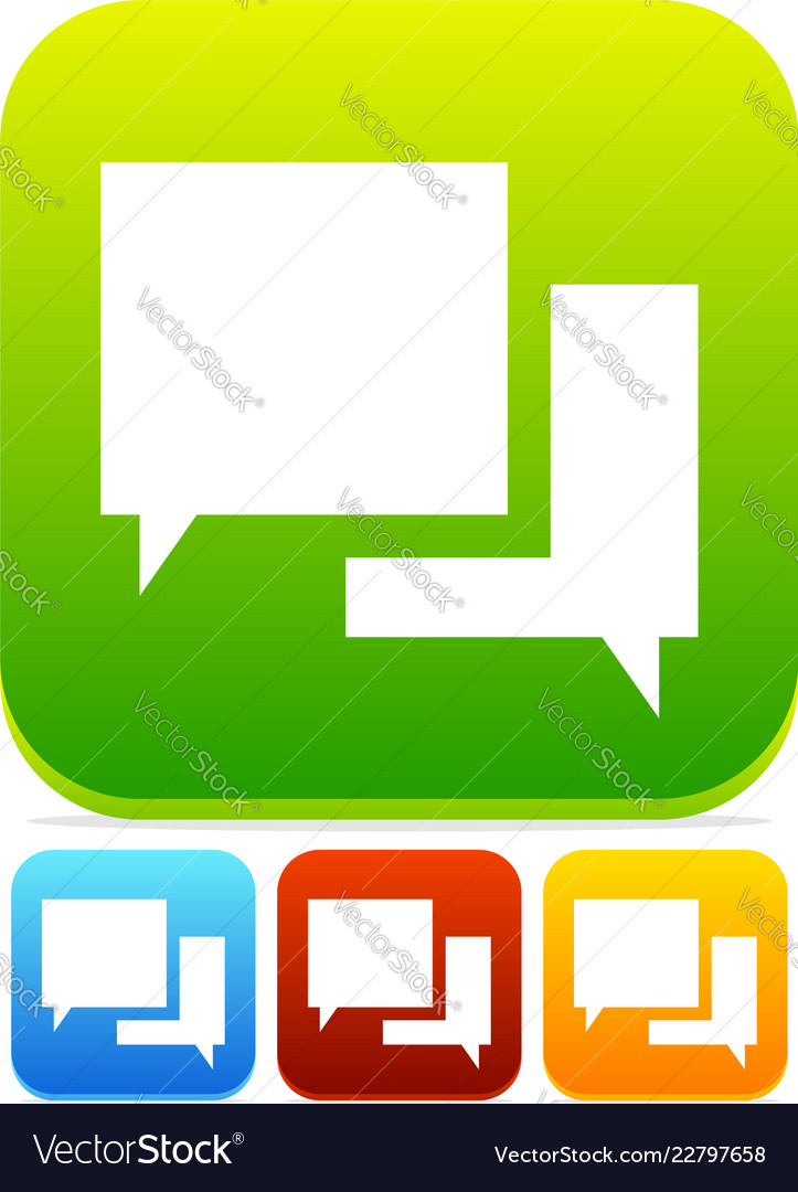 Speech bubble chat icons vector image Speech bubble chat icons