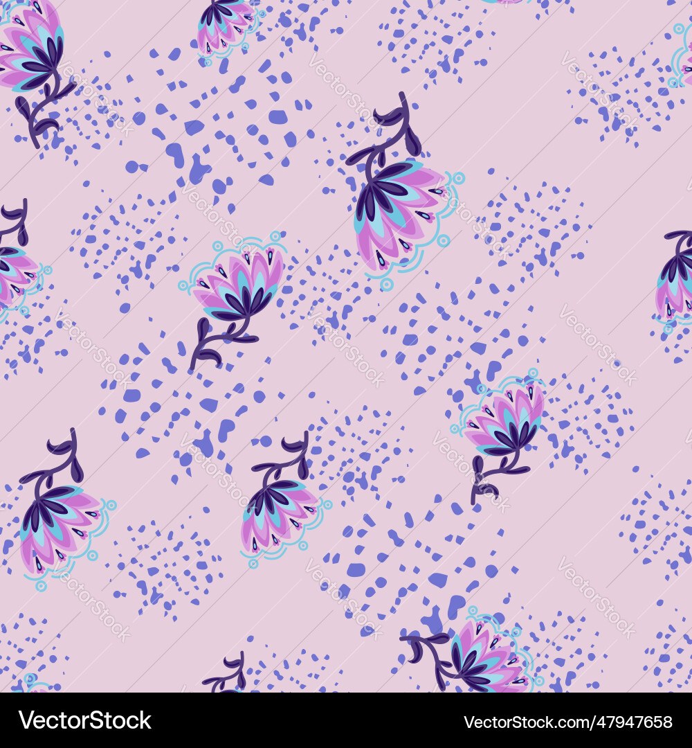 Stylized wildflower seamless pattern decorative Vector Image