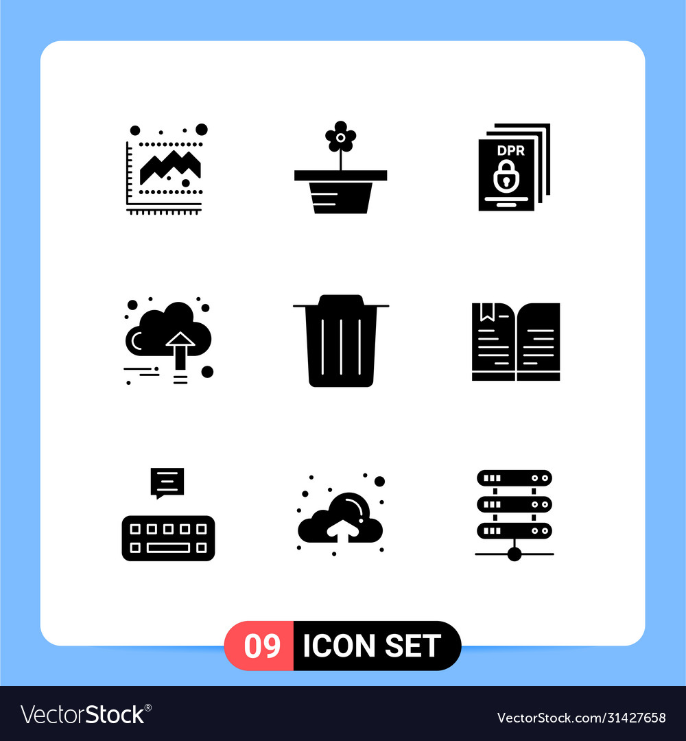 User interface pack 9 basic solid glyphs