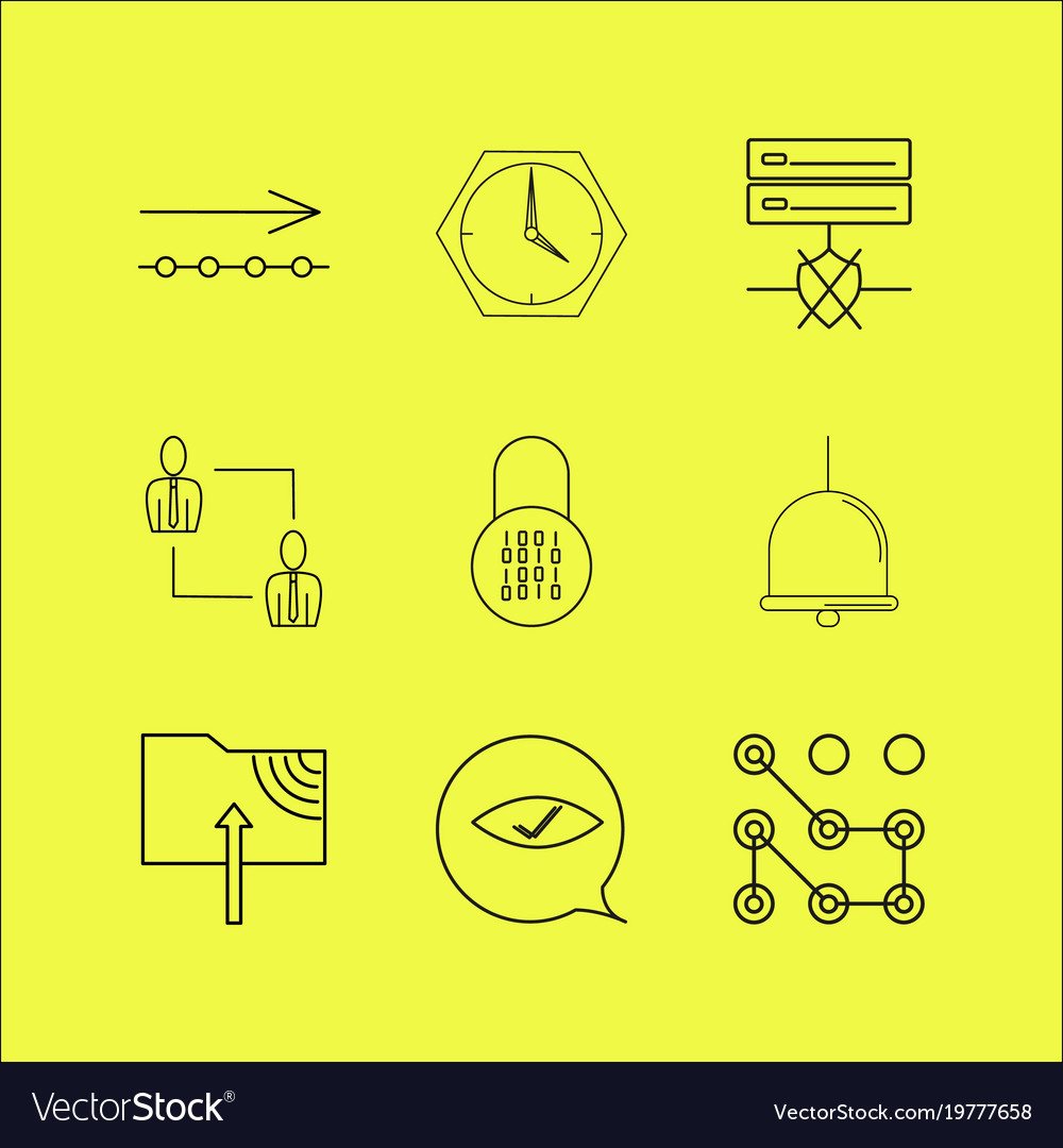 Web linear icon set simple outline icons