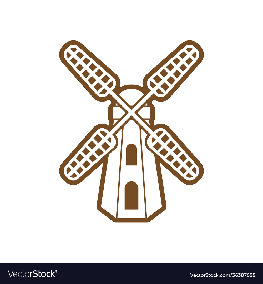 Windmill Icon Design Template isoliert