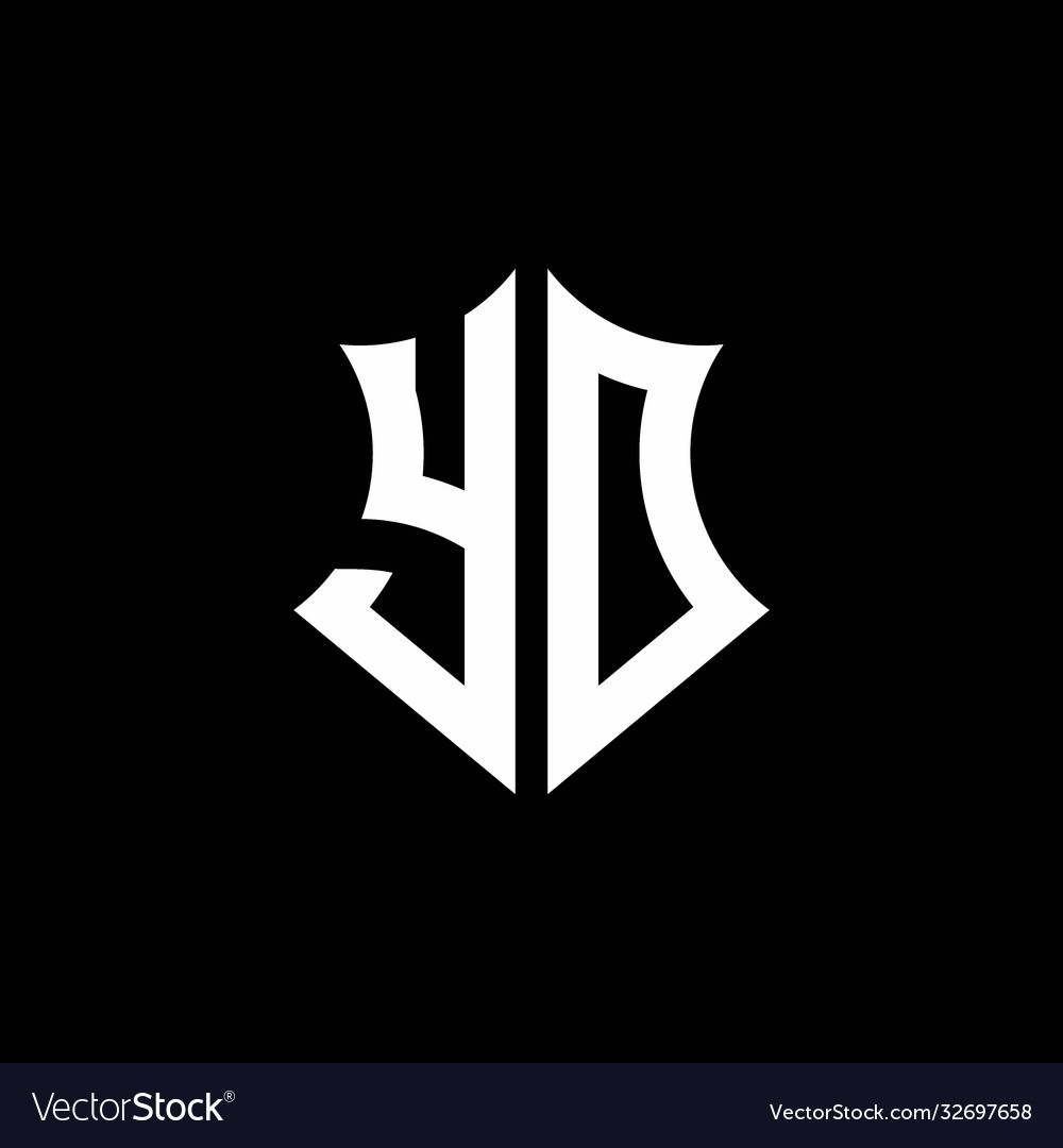 Yd monogram logo with a sharp shield style Vector Image Yd monogram logo with a sharp shield style