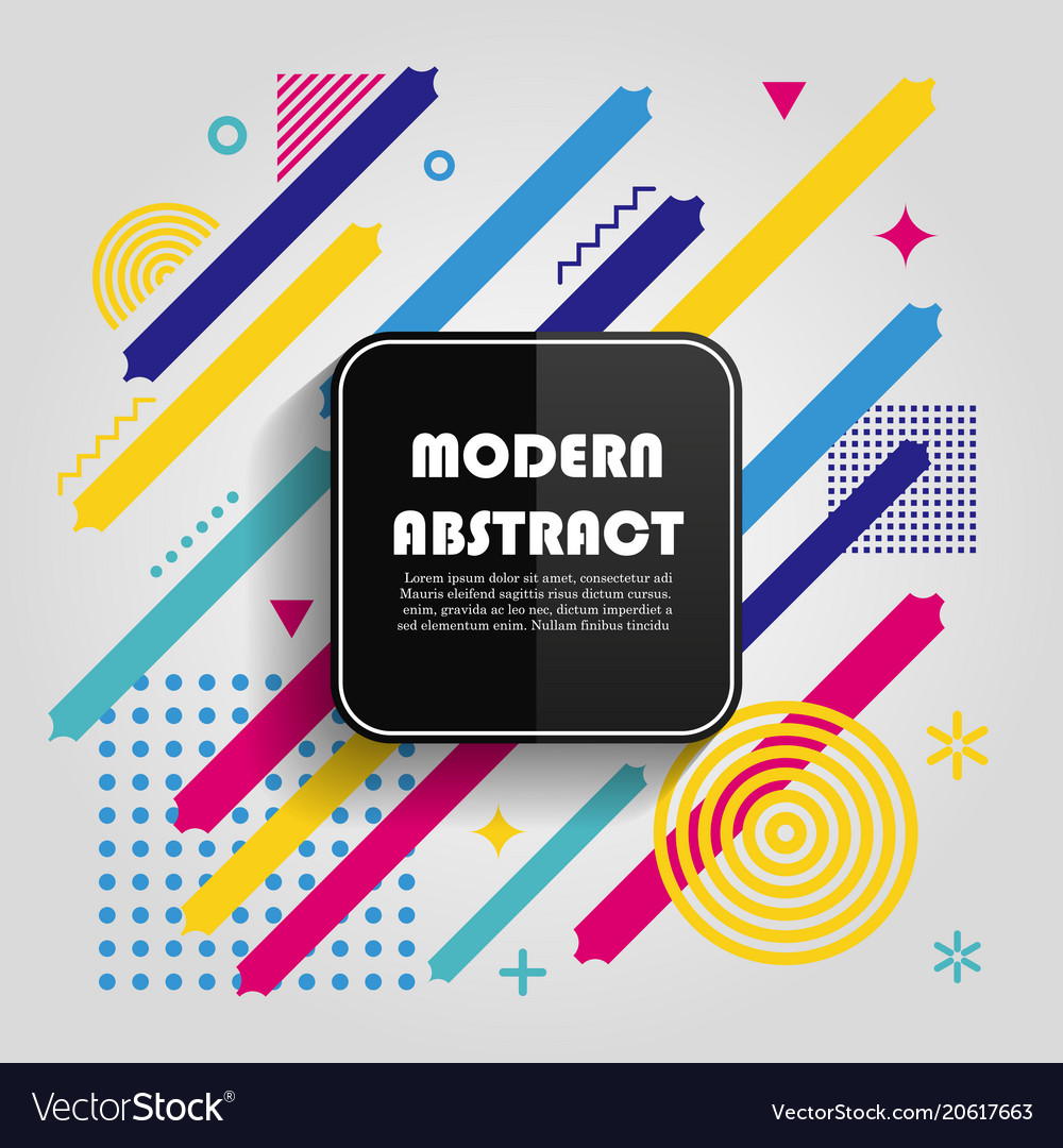 Abstract colorful geometric pattern design vector image Abstract colorful geometric pattern design