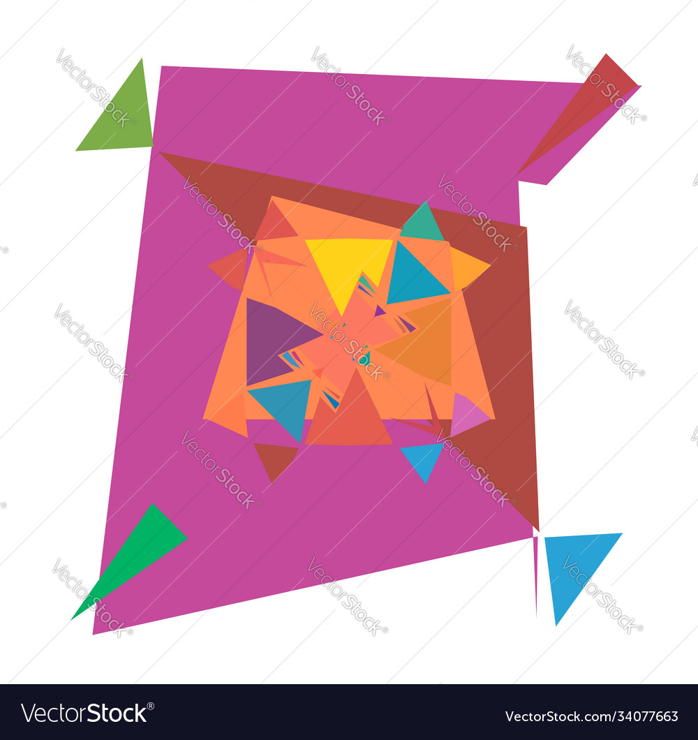 Abstract random geometry shape generative art vector image Abstract random geometry shape generative art