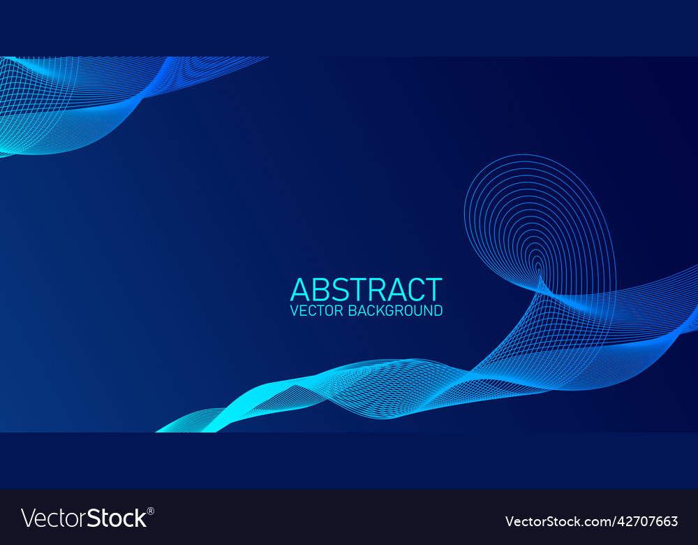 Abstract wave element for design stylized line vector image Abstract wave element for design stylized line