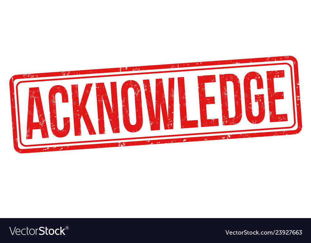 Acknowledge sign or stamp Royalty Free Vector Image