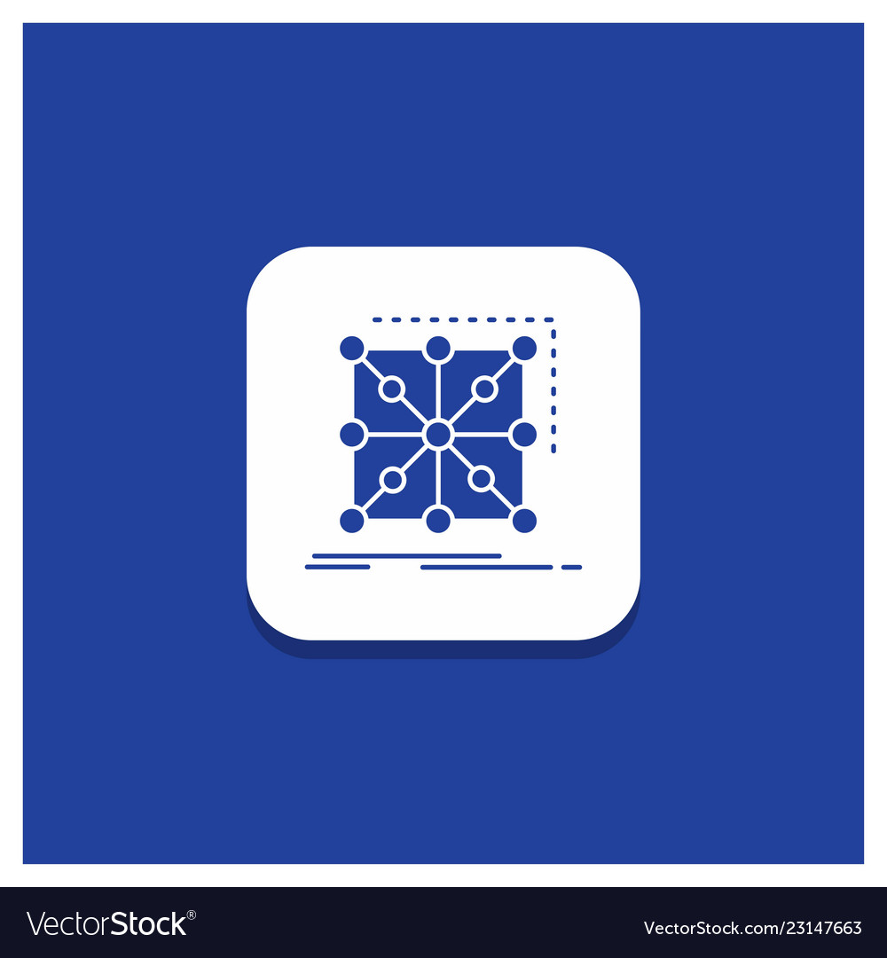 Blue round button for data framework app cluster