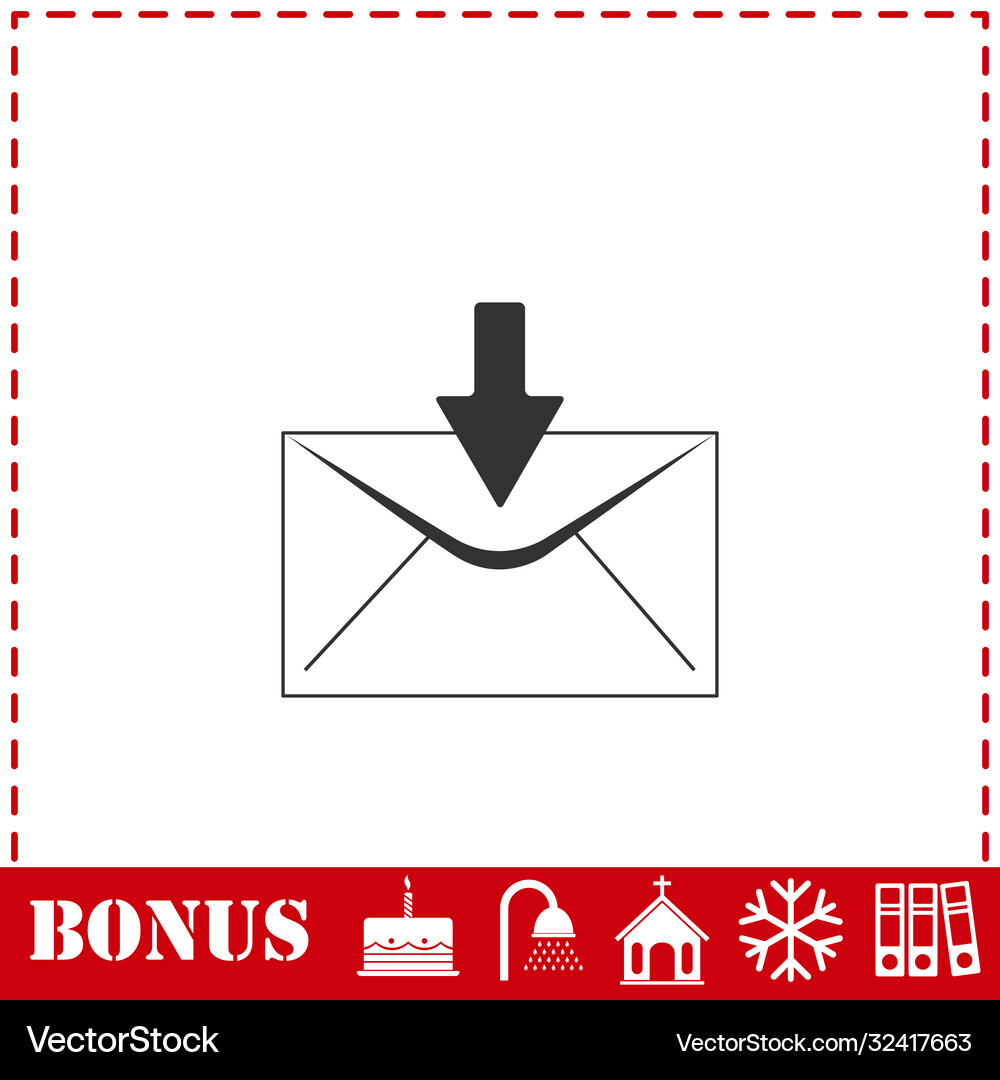 Email icon flat Royalty Free Vector Image - VectorStock