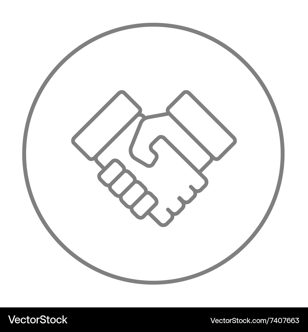 Handshake line icon Royalty Free Vector Image - VectorStock