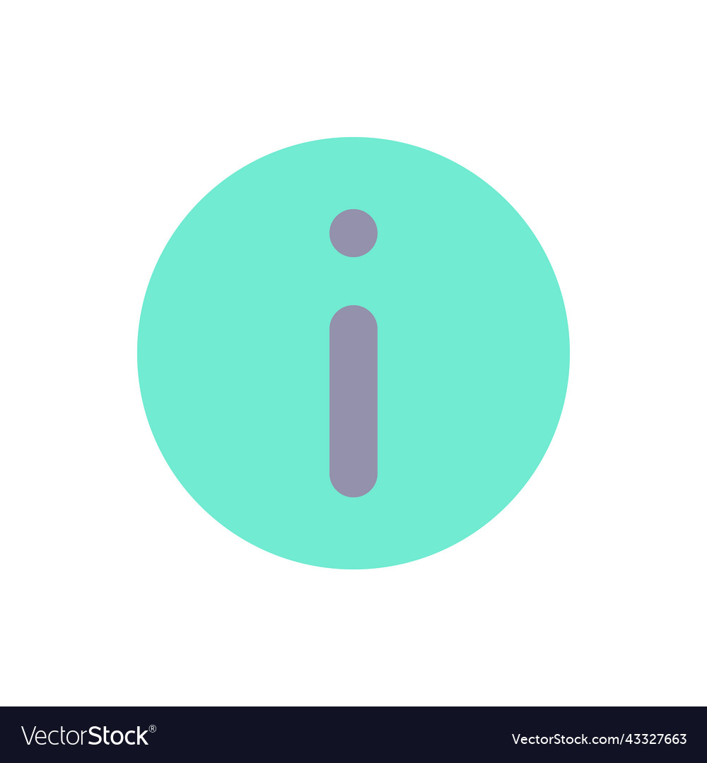Info flat color ui icon vector image Info flat color ui icon