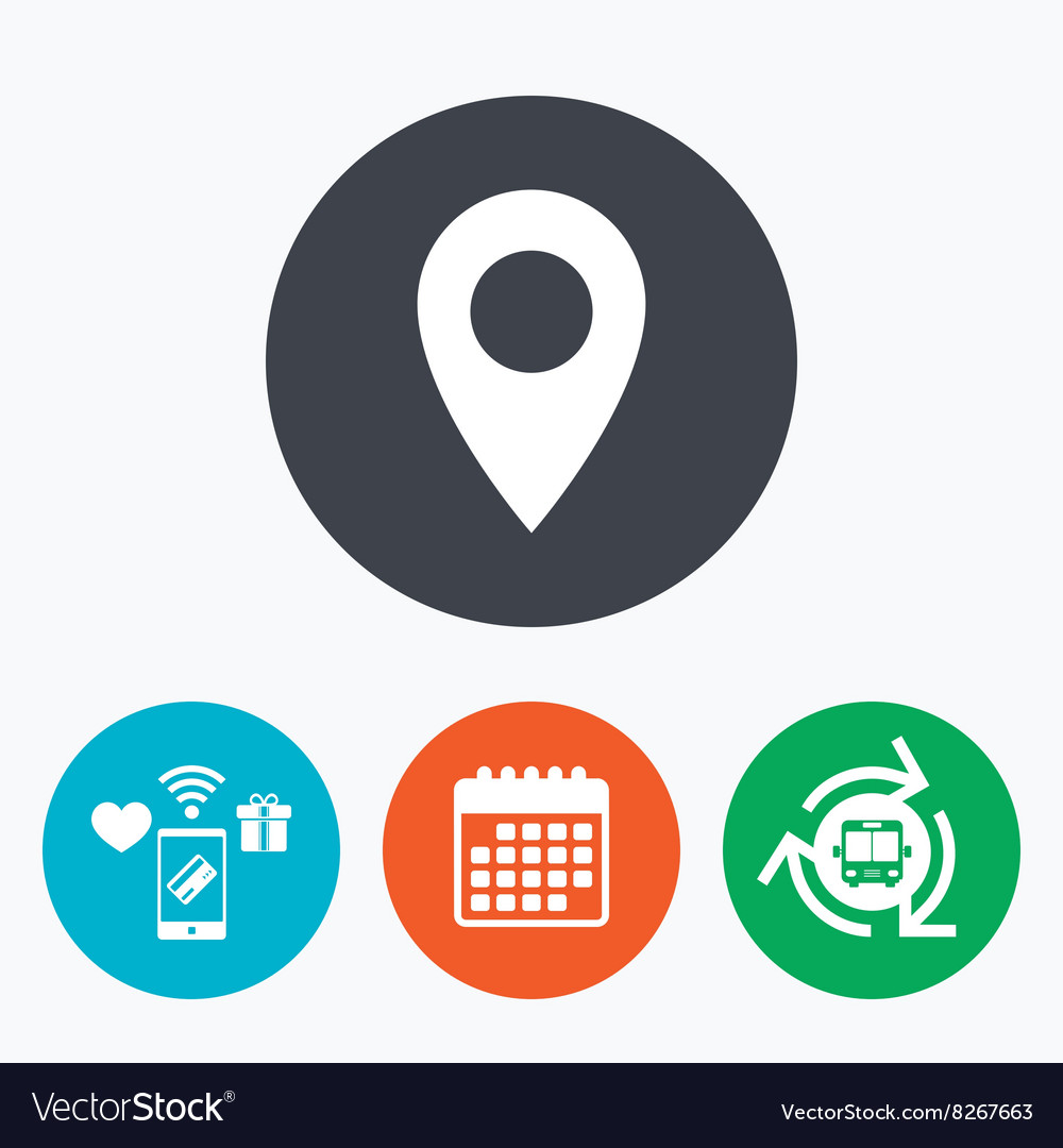 Map pointer icon gps location symbol