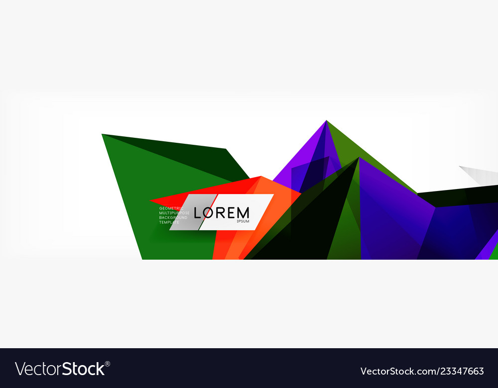 Mosaic triangular low poly style abstract vector image Mosaic triangular low poly style abstract