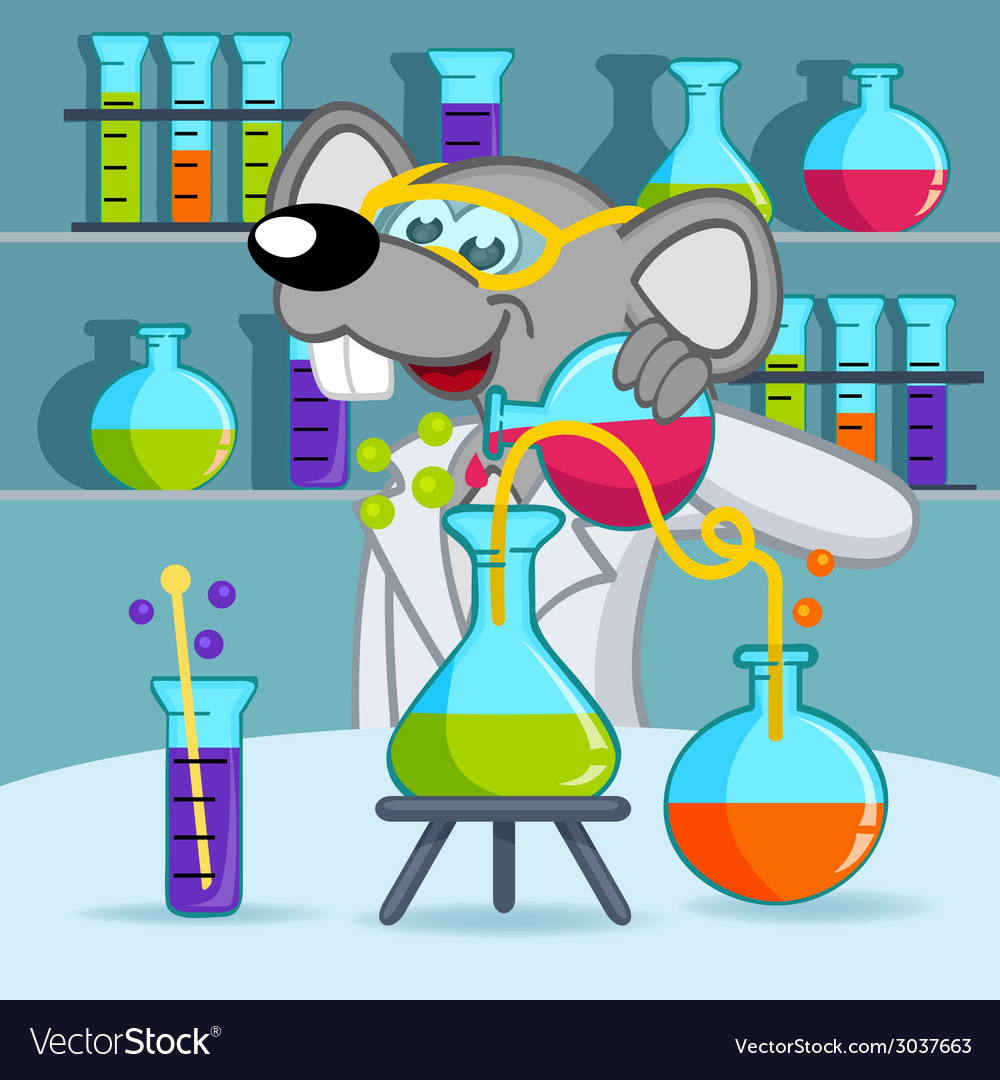 Mouse scientist Royalty Free Vector Image VectorStock