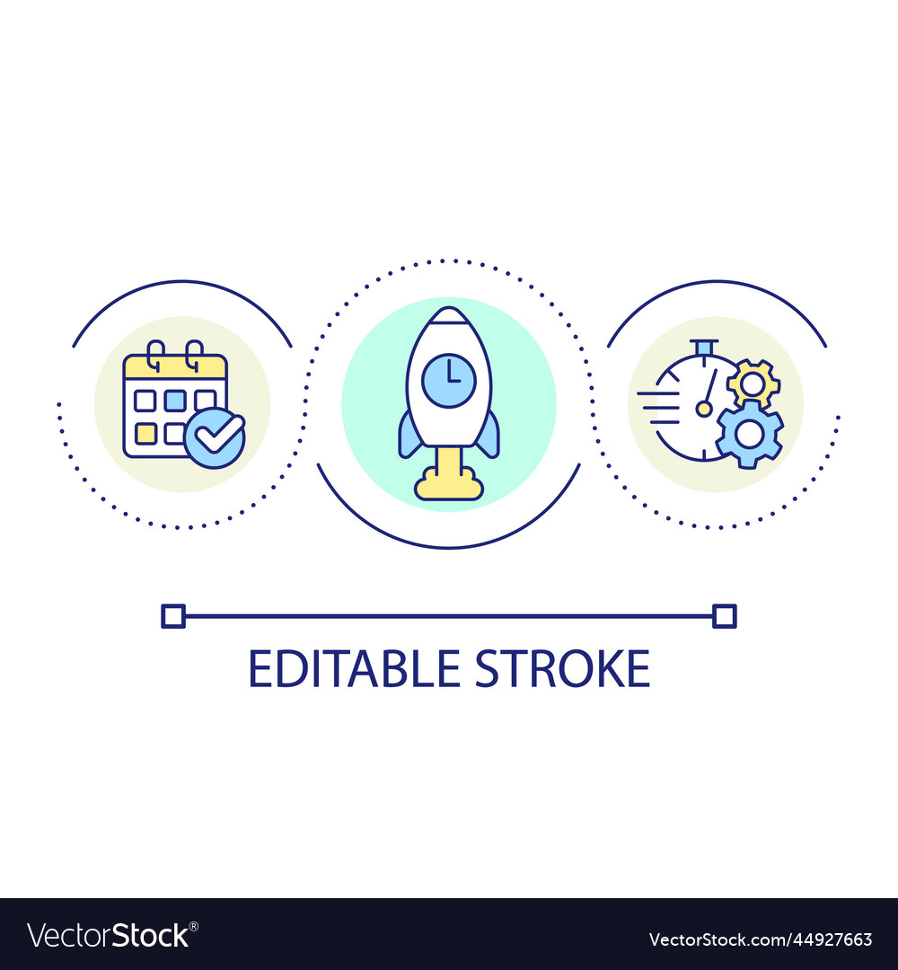Project Timeline Loop Icon