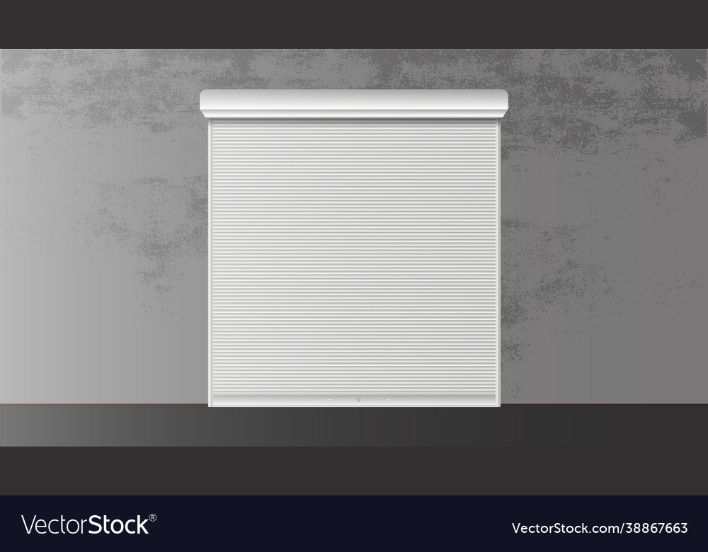 Roller shutter for window 3d closed vector image Roller shutter for window 3d closed
